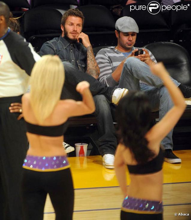 David Beckham lors du match de NBA Los Angeles Lakers - Los Angeles Clippers, dans la salle du Staples Center, à Los Angeles, le 27 octobre 2009.