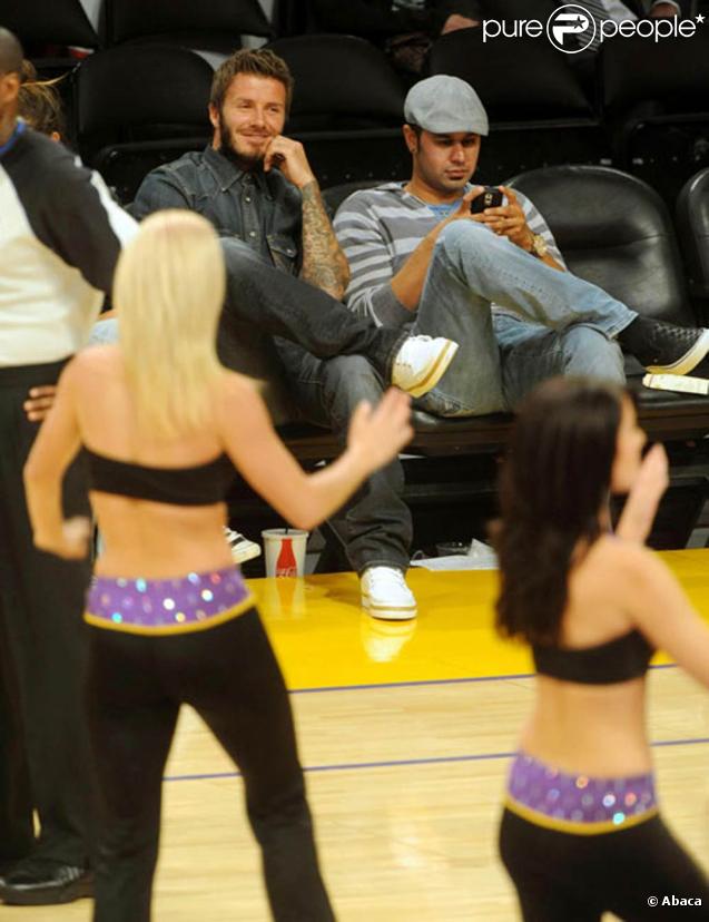 David Beckham lors du match de NBA Los Angeles Lakers - Los Angeles Clippers, dans la salle du Staples Center, à Los Angeles, le 27 octobre 2009.