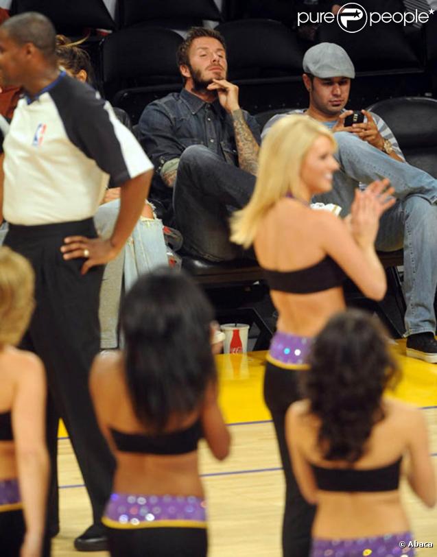 David Beckham lors du match de NBA Los Angeles Lakers - Los Angeles Clippers, dans la salle du Staples Center, à Los Angeles, le 27 octobre 2009.