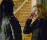Sara Ramirez et Jessica Capshaw sur le tournage de la sixième saison de Grey's Anatomy à Los Angeles 