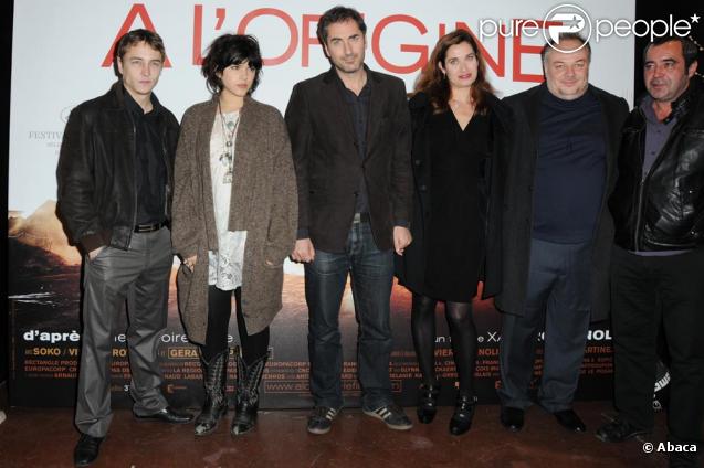 L'équipe du film à la Première de à l'Origine à Paris le 5/11/09