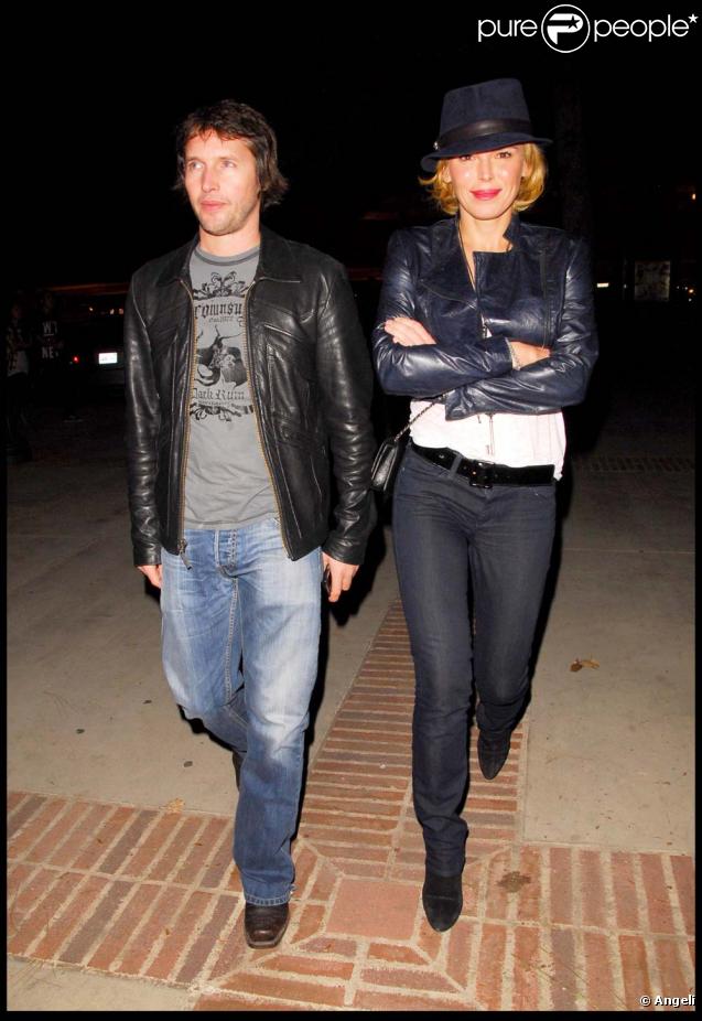 James Blunt et sa petite amie Diana Jenkins, le 8 novembre 2009 au concert de Jay-Z à Los Angeles.