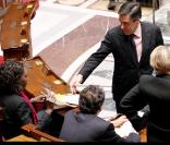 Rama Yade et François Fillon à l'assemblée nationale (10 novembre 2009)