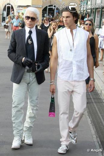 Karl Lagerfeld et Baptiste