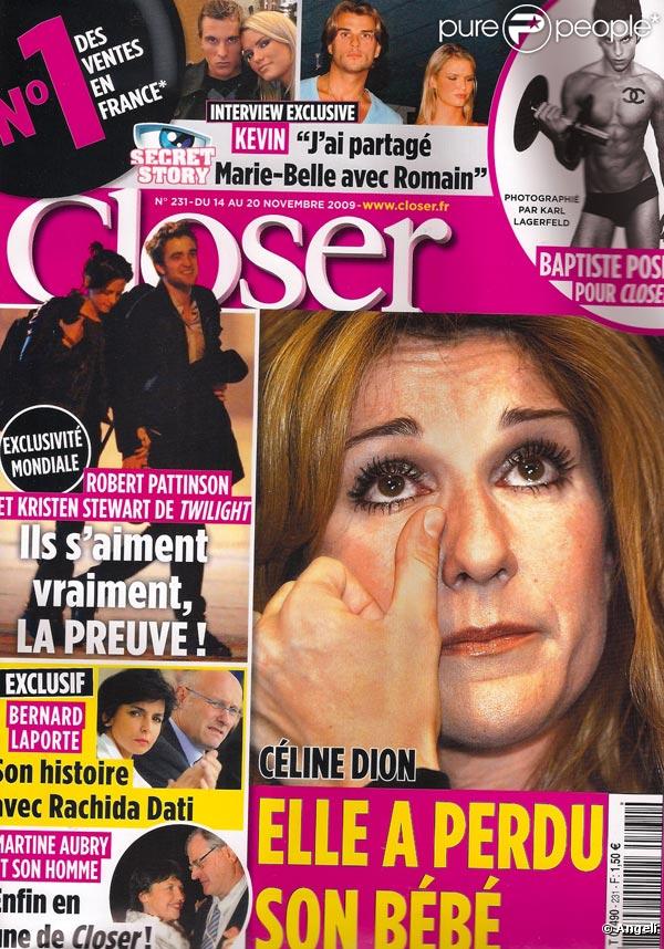 La couverture de Closer du 14 novembre 2009
