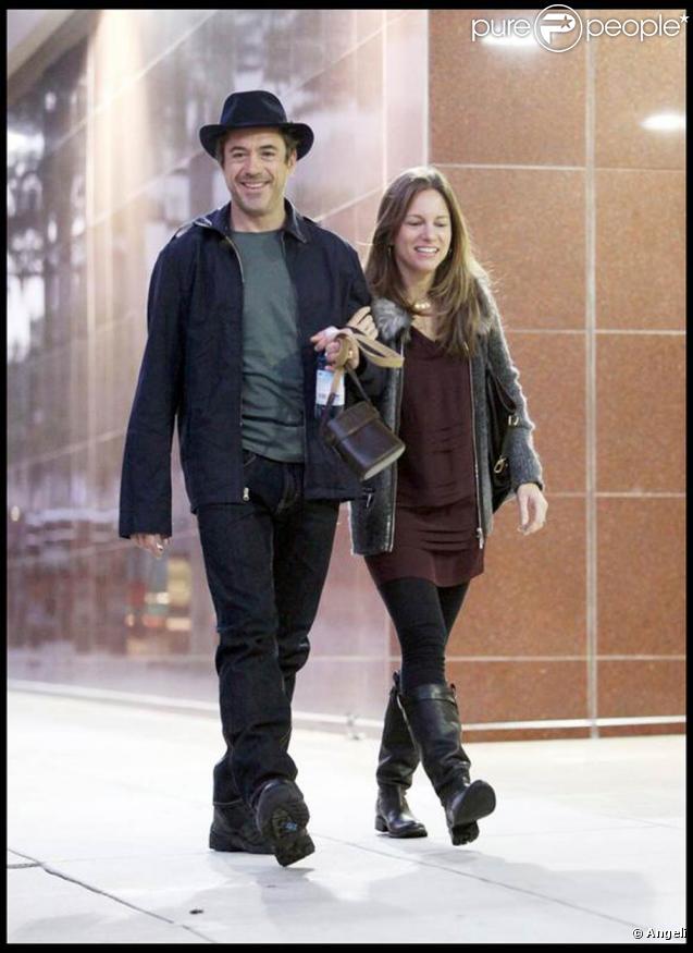 Robert Downey Jr. et sa femme Susan Levin, à Beverly Hills, le 7 novembre 2009.
