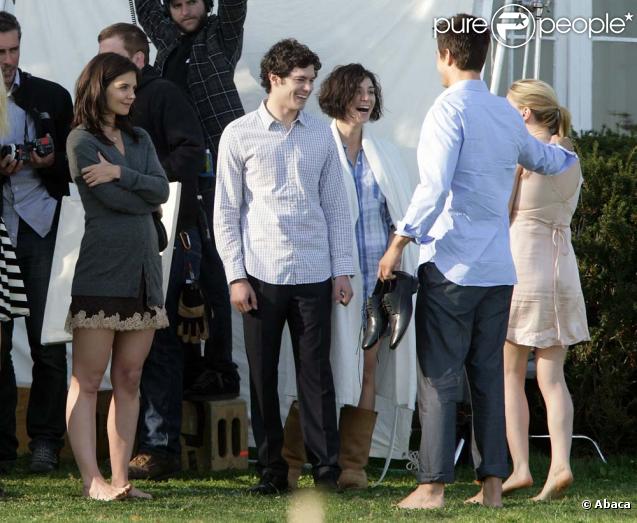Sur le tournage de  The Romantics , le 16 novembre 2009 !