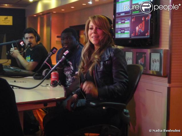 Mariah Carey chez NRJ, le 17 novembre 2009 à Paris