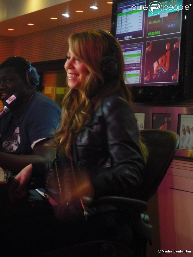 Mariah Carey chez NRJ, le 17 novembre 2009 à Paris