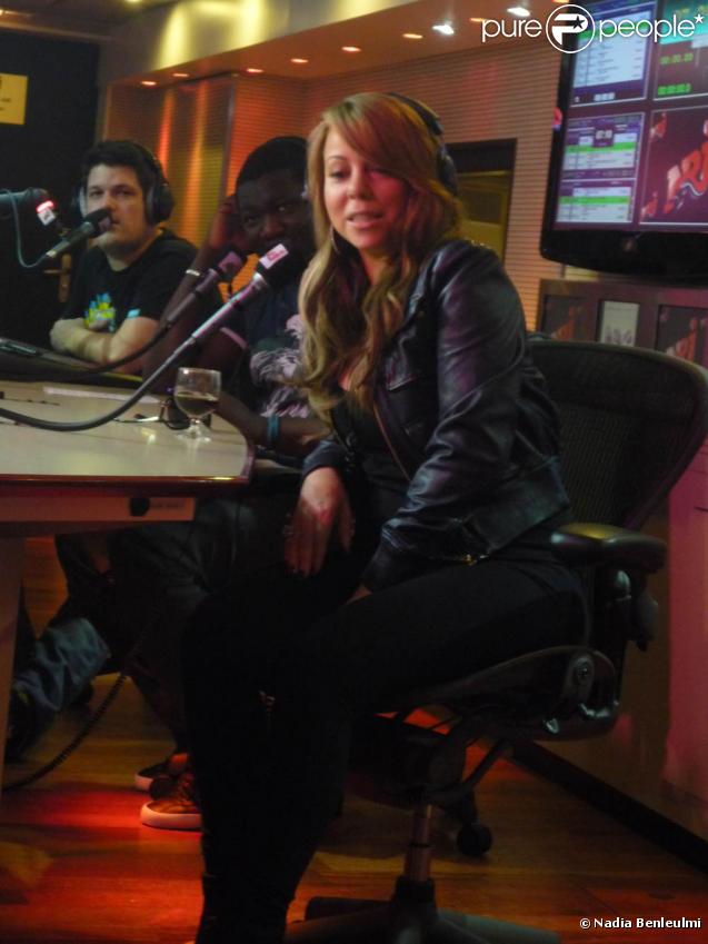 Mariah Carey chez NRJ, le 17 novembre 2009 à Paris
