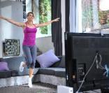 Nathalie Simon sur le tournage de la pub Your Shape, nouveau jeu sur Wii