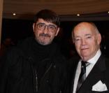 Franck Sorbier et François Lesage, à l'occasion de la 14e édition des Sapins de Noël des Créateurs, au Grand Hotel de Paris, le 24 novembre 2009.