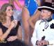 Geneviève de Fontenay retrouve sa petite protégée Sylvie Tellier, bien enceinte, mais qui a tenu malgré tout à venir saluer les Miss.
