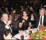 Christopher Walken, Fanny Ardant et Sidney Toledano lors de la soirée Dior au palace Es Saadi durant le festival du film de Marrakech le 5 décembre 2009