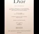 Le menu de la soirée Dior au palace Es Saadi durant le festival du film de Marrakech le 5 décembre 2009