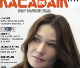 La belle Carla Bruni en couverture du magazine  Macadam , disponible à partir du 17 décembre 2009. 