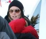 Heidi Klum et sa petite Lou à Aspen le 19/12/09 
