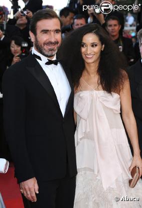 Eric Cantona et Rachida Brakni lors du festival de Cannes en 2009