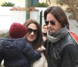 Asia Argento, son mari Michele Civetta et leur fils Nicola à Capri lors du festival international du film le 28 décembre 2009