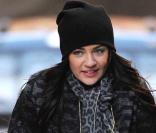 Jessica Szohr sur le tournage de Gossip Girl. A New York le 10 janvier 2010.