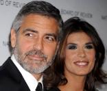Le séduisant George Clooney et la grâcieuse Elisabetta Canalis, à l'occasion du gala de la National Board of Review of Motion Pictures Awards, qui s'est tenu au Cipriani de New York, le 12 janvier 2010.