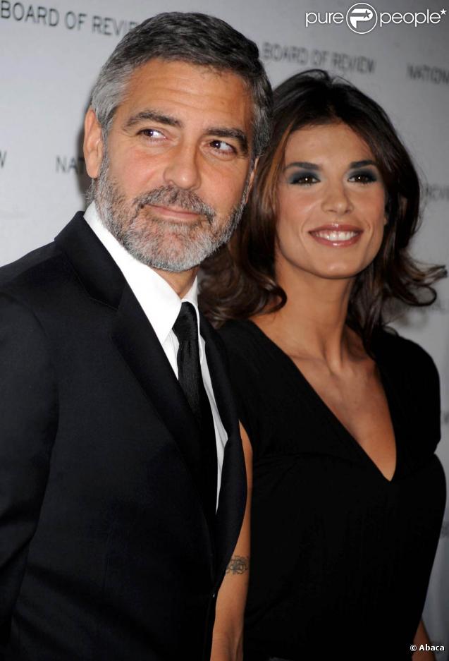Le séduisant George Clooney et la grâcieuse Elisabetta Canalis, à l'occasion du gala de la National Board of Review of Motion Pictures Awards, qui s'est tenu au Cipriani de New York, le 12 janvier 2010.