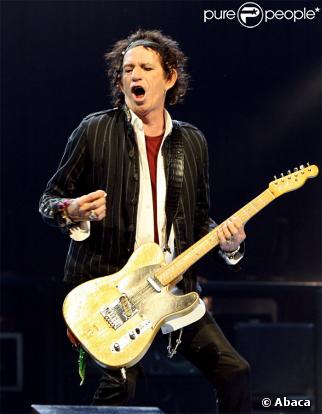 Keith Richards sur scène avec les Rolling Stones