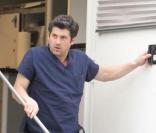 Patrick Dempsey lors du tournage de Grey's Anatomy le 17 janvier 2010 à Los Angeles