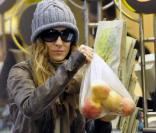 Sarah Jessica Parker fait ses courses au supermarché Whole Food à Chelsea, New York le 18 janvier 2010
