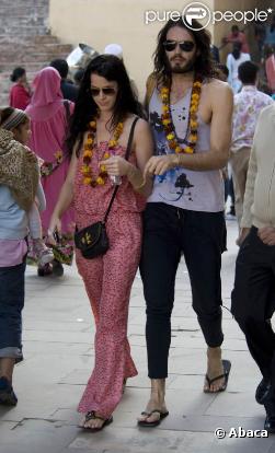 Katy Perry et Russell Brand durant leur séjour en amoureux en Inde
