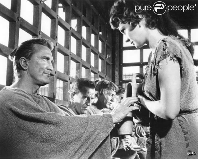 Jean Simmons et Kirk Douglas dans Spartacus de Stanley Kubrick 