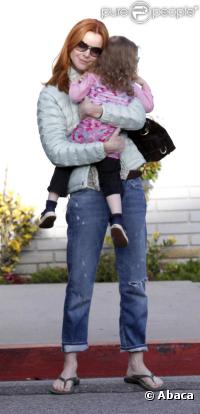 Marcia Cross et l'une de ses filles (Los Angeles, 23 janvier 2010)