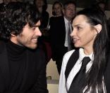 Romain Duris et Beatrice Dalle au défilé Etam le 25 janvier 2010 au Ritz