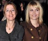 Marina Hands et Karine Viard au défilé Etam le 25 janvier 2010 au Ritz