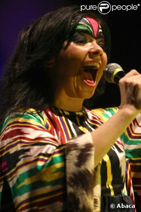 Björk lors de son concert à Shangaï