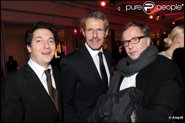 Guillaume Gallienne, Lambert Wilson et Fabrice Luchini au dîner de la mode le 28 janvier 2010