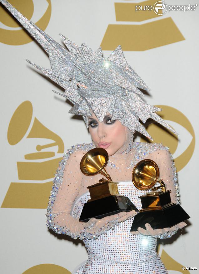 Lady GaGa gagnante  lors des Grammy Awards le 31 janvier 2010