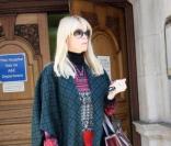 Claudia Schiffer à la sortie du Great Portland Street Hospital à Londres le 1er février 2010