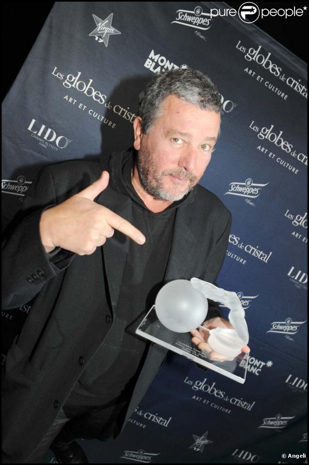 Meilleur designer : Philippe Starck, lors de la cérémonie des Globes de cristal, à Paris, le 8 février 2010 !