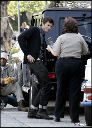 Ashton Kutcher sur le tournage de Spread