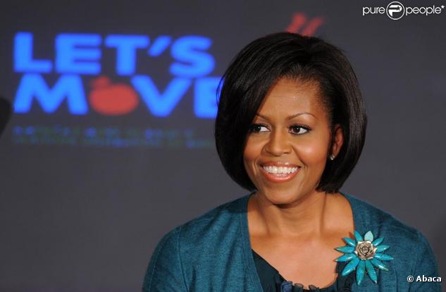 Michelle Obama lors d'une conférence sur l'obésité des enfants. Le 10 février 2010
