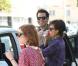 Jessica Alba, son mari Cash Warren et leur fille Honor ont déjeuné chez Paul à Miami le 6 février 2010.