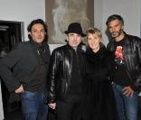 Olivier Sitruk, Philippe Harel, Sylvie Bourgeois et François Vincentelli au restaurant Les Cinoches. 15/02/2010 