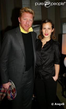 Boris Becker et Charlotte Dellal lors de la présentation de la collection de chaussures Charlotte Olympia Shoe par Charlotte Dellal le 23 février à Londres