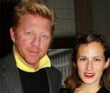 Boris Becker et Charlotte Dellal lors de la présentation de la collection de chaussures Charlotte Olympia Shoe par Charlotte Dellal le 23 février à Londres