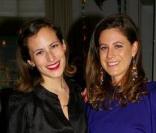 Charlotte Dellal et Francesca Versace lors de la présentation de la collection de chaussures Charlotte Olympia Shoe par Charlotte Dellal le 23 février à Londres