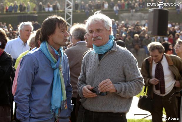 Yann Arthus-Bertrand avec Nicolas Hulot, réunis pour la cause écolo