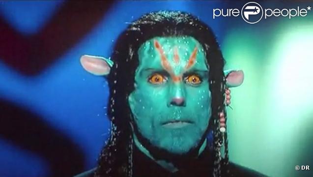 Ben Stiller parodiant Avatar lors des Oscars le 7 mars 2010