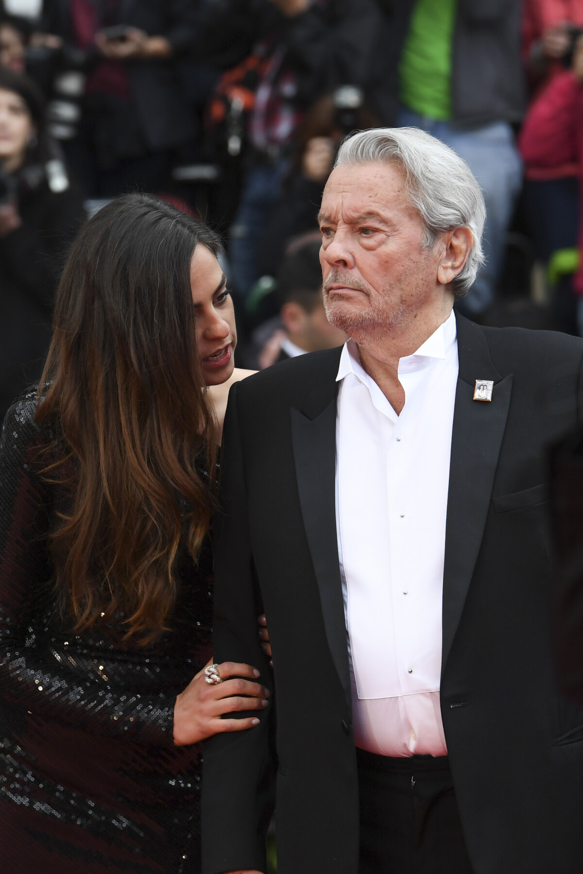 Photo Alain Delon et sa fille Anouchka Delon Montée des marches du