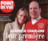 Albert et Charlene en couverture de Point de Vue